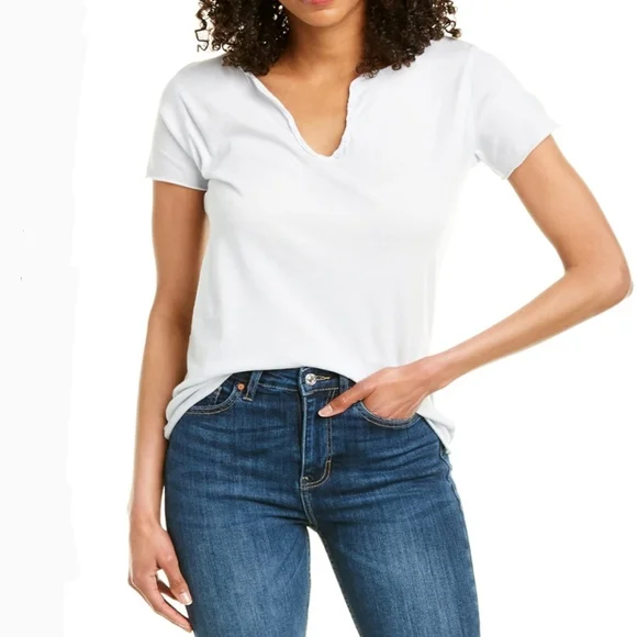 Zadig & Voltaire Tee Tunisien MC Skull V-Neck Short Sleeve Metallic Grey M NWT - Picture 5 of 16